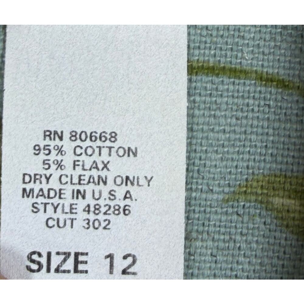 Coldwater Creek Women 12 Blue Floral Linen Blend Sleeveless Knee Length Dress - Picture 4 of 7